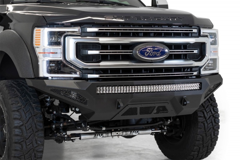 Ford Super Duty Front Bumper - Addictive Desert Designs - Stealth Fighter - Hammer Black - `20-`27